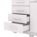 Ver imagem 4 de Cômoda Sapateira Branca Grande Reforçada Espaçosa com 5 Gavetas 2 Porta Us