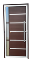 Ver imagem 1 de Porta Alumínio Lambril Miraggio c/Puxador D.Mix Corten 90 Brimak