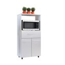Ver imagem 2 de Balcão Multiuso Luna 60cm Nicho para Forno 2 Portas 1 Gaveta - Branco Móblis
