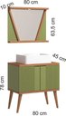 Ver imagem 3 de Conjunto de Banheiro Berton Slim 0,80cm