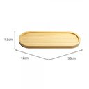 Ver imagem 3 de 12 Bandejas em Bambu Oval Travessa Gamela 33x12cm Petisqueiras Bandejas Multiuso Uz Decorar