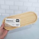 Ver imagem 2 de 12 Bandejas em Bambu Oval Travessa Gamela 33x12cm Petisqueiras Bandejas Multiuso Uz Decorar