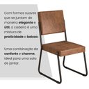 Ver imagem 6 de Kit 4 Cadeiras Estofadas em Aço Napoli Marrom Preto Fosco