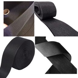 5mt Fita Reforçada Ca 40mm Preta Alça Bolsa Mochila Multiuso - 3