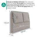 Ver imagem 3 de Cabeceira Casal 140 cm Malu com Frame Linho Sl 77 Peer