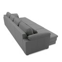 Ver mais imagens de Sofá Retrátil Manual Sala de Estar Nolan Bipartido 339cm Conforto Premium em Couro Cinza G58 - Gran 