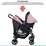Carrinho de Bebe Para Passeio Até 15Kg Travel System Ecco Burigotto Rosa - 8