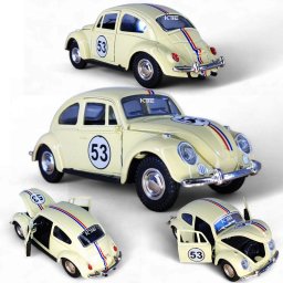 Super Carrinho Fusca Ferro Fricção Metal Miniatura Brinquedo 53 - 2