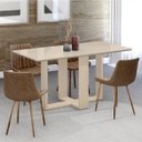 Ver imagem 1 de Mesa de Jantar 120x90cm 4 Lugares Tampo Vidro Easy Versátile Casa D
