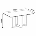 Ver imagem 3 de Mesa de Jantar 120x90cm 4 Lugares Tampo Vidro Easy Versátile Casa D