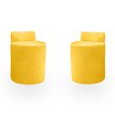 Ver imagem 1 de Kit Puff Banqueta Alto Confortável Reforçado Minimalista Roma Suede