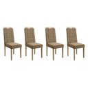 Ver imagem 1 de Kit 4 Cadeiras de Cozinha 2cad150ea 4 Un Eucalipto Suede Bege A036