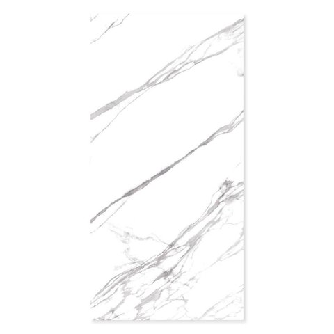 Porcelanato Esmaltado Polido Marmo Branco 120X240Cm
