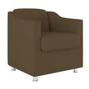 Ver imagem 5 de Kit 10 Cadeiras Poltronas Decorativas Sala de Espera Clinica Tecido Cor:marrom