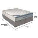 Ver imagem 3 de Cama Box com Baú King e Colchão Freedom Ortobom D33 Cor:cinza