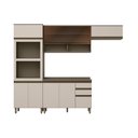 Ver imagem 2 de Cozinha Compacta Connect 8 Portas 2 Gavetas 100% MDF com Vidro Reflecta Duna/Cristal - Henn
