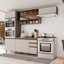 Ver imagem 1 de Cozinha Compacta Connect 8 Portas 2 Gavetas 100% MDF com Vidro Reflecta Duna/Cristal - Henn