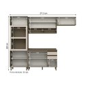 Ver imagem 3 de Cozinha Compacta Connect 8 Portas 2 Gavetas 100% MDF com Vidro Reflecta Duna/Cristal - Henn