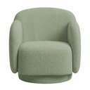 Ver imagem 6 de Poltrona Decorativa Avany Base Giratória Bouclé Verde Claro - Nexta Casa