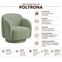 Ver imagem 3 de Poltrona Decorativa Avany Base Giratória Bouclé Verde Claro - Nexta Casa