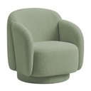 Ver imagem 1 de Poltrona Decorativa Avany Base Giratória Bouclé Verde Claro - Nexta Casa