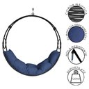 Ver imagem 4 de Cadeira de Balanço Lua Suspenso em Corda Náutica