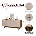 Ver imagem 3 de Aparador para Sala Buffet Mercuri Freijó Off White – Dj Móveis