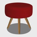 Ver imagem 2 de Kit 2 Poltronas Opalas com Puff Redondo Suede Vinho Marsala