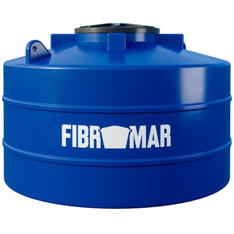 Tanque 2.500 Litros Azul Polietileno Fibromar