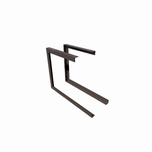 Kit 2 Suporte Prateleira Nicho Reforçada Dupla 45x30cm Cor:preto