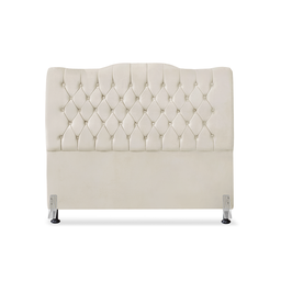 Cabeceira de Cama Box Queen 160cm Dunas - Veludo Bege Claro. - 2