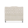 Cabeceira de Cama Box Queen 160cm Dunas - Veludo Bege Claro. - 2