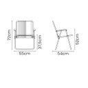 Ver imagem 2 de Cadeira de Praia Tramontina Samoa Alta em Alumínio com Assento Roxo e Amarelo