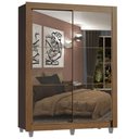 Ver imagem 3 de Guarda-roupa Solteiro Madesa Dallas Plus 2 Portas de Correr de Espelho 4 Gavetas com Pés - Rustic