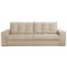 Sofá Retrátil e Reclinável 2 Lugares 1,70m com Molas Madrid Suede Bege Mirra Decor - 5