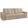 Sofá Retrátil e Reclinável 2 Lugares 1,70m com Molas Madrid Suede Bege Mirra Decor - 4