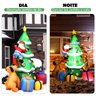 Arvore Natal Inflavel Enfeite Natalino Papai Noel Presentes Cachorro Decoraçao Shopping Loja Fim de  - 3