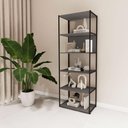 Ver imagem 1 de Estante Industrial em Metal 173cm com 5 Prateleiras Csp F5 Cor:cinza Sagrado com Preto
