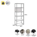 Ver imagem 2 de Estante Industrial em Metal 173cm com 5 Prateleiras Csp F5 Cor:cinza Sagrado com Preto