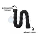 Ver imagem 4 de Sifão Sanfonado Flexível Preto Black Pia Banheiro Cozinha
