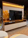 Ver imagem 1 de Rack com Painel Ripado para TV 70 Polegadas Rio Home Estante Bege