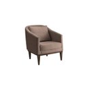 Ver imagem 2 de Poltrona Fixa Agatha Tecido Veludo Pés Imbuia