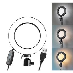 Ring Light Led Mesa Iluminador Pequena Tripé 6 Polegada 16cm - 4