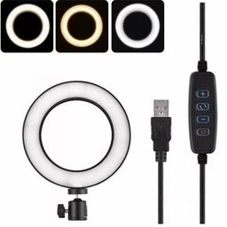 Ring Light Led Mesa Iluminador Pequena Tripé 6 Polegada 16cm - 3