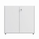 Ver imagem 7 de Armário Baixo 80cm com 2 Portas e Tampo Embutido para Escritório Corporate Cinza