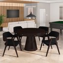 Ver mais imagens de Conjunto Mesa de Jogos Carteado Bellagio Tampo Reversível e 4 Cadeiras Madeira Poker Base Cone Velud
