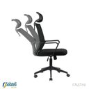 Ver imagem 4 de Cadeira Office Giratória Tokyo Presidente Pp Preta Baços Fixos e Regulagem no Apoio de Cabeça - Frat
