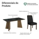 Ver imagem 4 de Conjunto Sala de Jantar Tampo de Vidro 4 Cadeiras Rustic/preto/oxford Braga Madesa