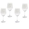 Jogo 4 Taças Vinho Vidro Transparente 600ml - Mini Coração - 1