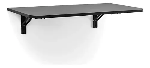 Ver imagem 2 de Bancada Dobrável Parede Suspensa Home Office Cor Preta